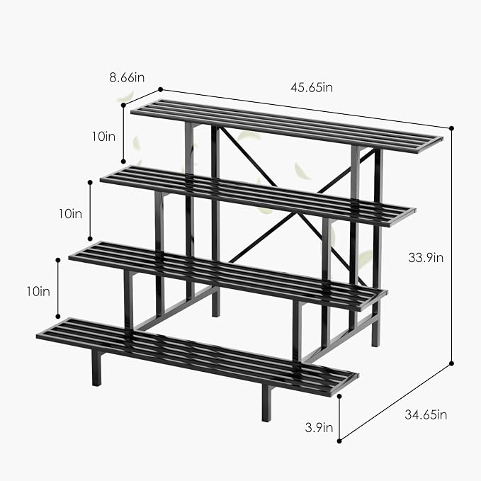 Zhongma 4 Tier Sturdy Metal Plant Stand - Image 4