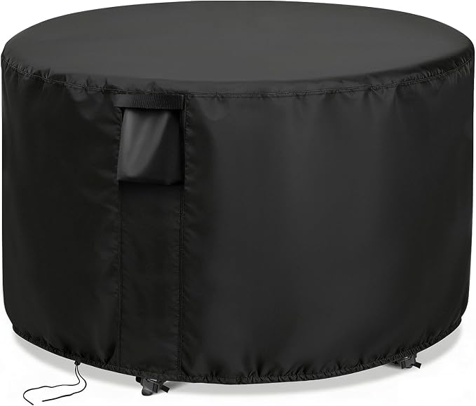 Patio Furniture Covers Round, 26 Inch Outdoor Dinner Table Cover Waterproof by Jungdaoutdoorfurniturecover