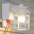 Outdoor Porch Light with GFCI Outlet Built in, Dusk to Dawn Outdoor Wall by FANDBO