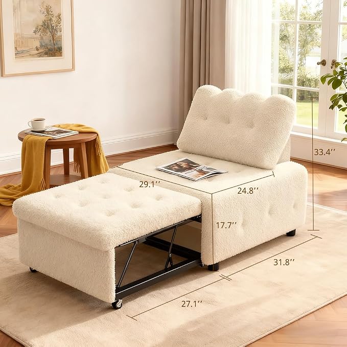 CMOHOMA Sleeper Sofa Bed, Convertible Pull Out Couch - Image 2