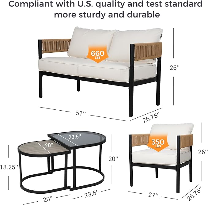 Grand patio 5-Piece Outdoor Furniture Set - Image 2