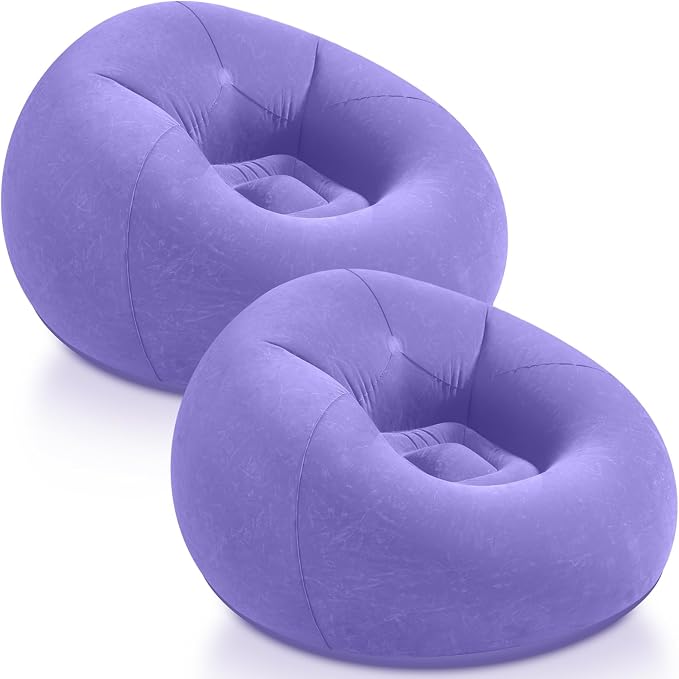 Realspring Inflatable Bean Bag Chairs Outdoor Blow up Camping Chairs Inflatable by Realspring
