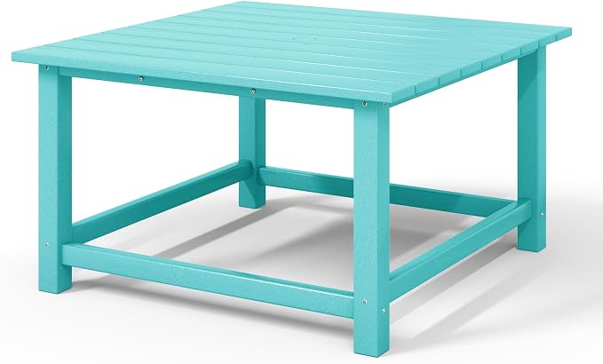 WestinTrends Malibu Low Outdoor HDPE Square Patio Coffee Table - Image 9