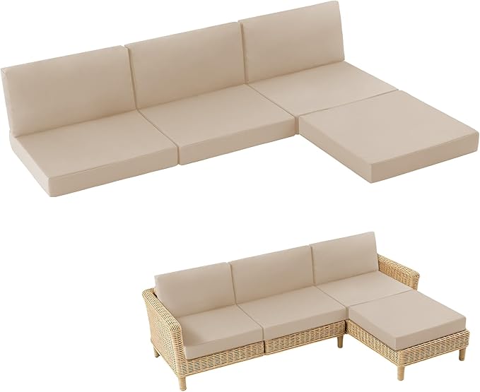 7-Piece Patio Furniture Cushions Set, Replacement Outdoor Cushions by MuaMelop