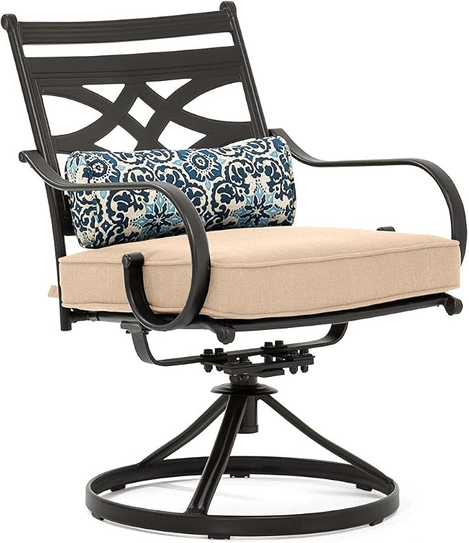 Hanover Montclair 9-Piece Outdoor Dining Set, 8 Swivel Rocker Chairs - Image 4
