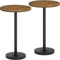 Round Side Table Set of 2, Tall Drink End Table by Yatiney