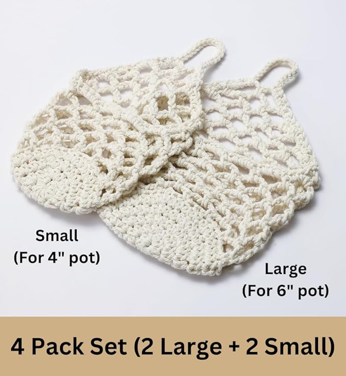 4 Packs Hanging Planters for Indoor Plants, Wall Plant Holder | Plant Hanger - Image 3