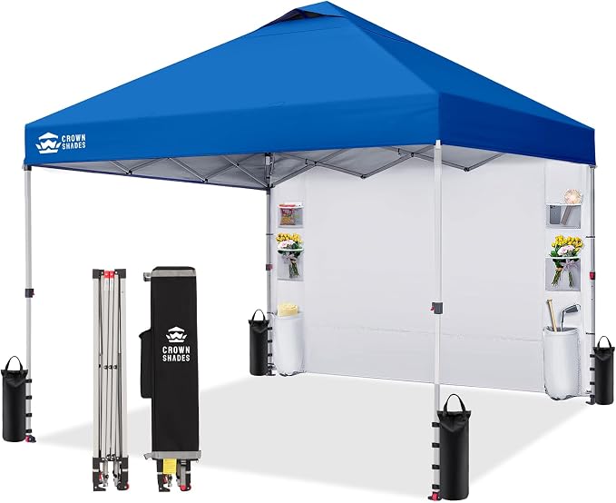 CROWN SHADES Canopy Tent, 10 x 10 Foot Portable Pop Up Outdoor Shelter by CrownShades