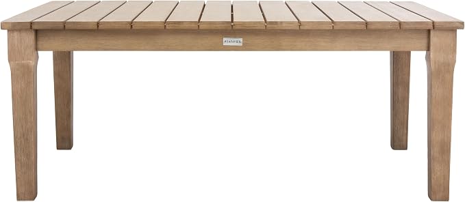 SAFAVIEH Couture Patio Martinique Natural Wood Outdoor Coffee Table by SAFAVIEH