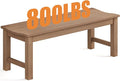 Outdoor Bench, 2-Person Patio Backless Bench Holds up to 800lbs, Weatherproof by LAHAAP