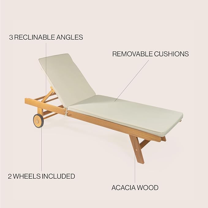 JONATHAN Y LNG1000E Mallorca 77.56"x23.62" Modern Classic Adjustable Acacia - Image 4