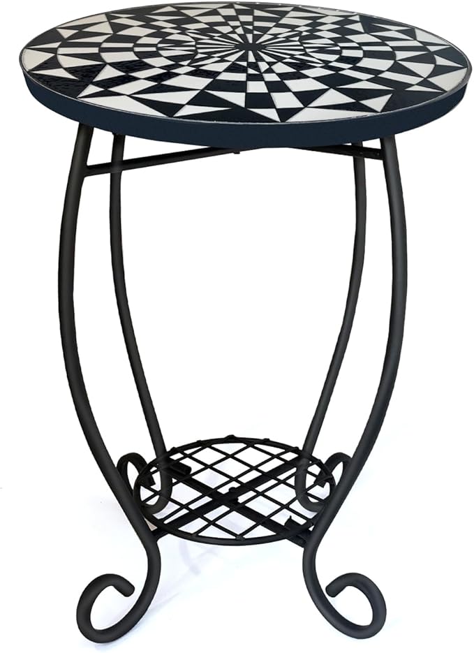 LIFFY Outdoor Side Table, Indoor Small Decorative Plant Stand & End Table by LiffyArt