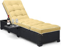 Outdoor Chaise Lounge Chair Cushion, Waterproof Non-Slip Patio Chaise Lounge by Tycdiose