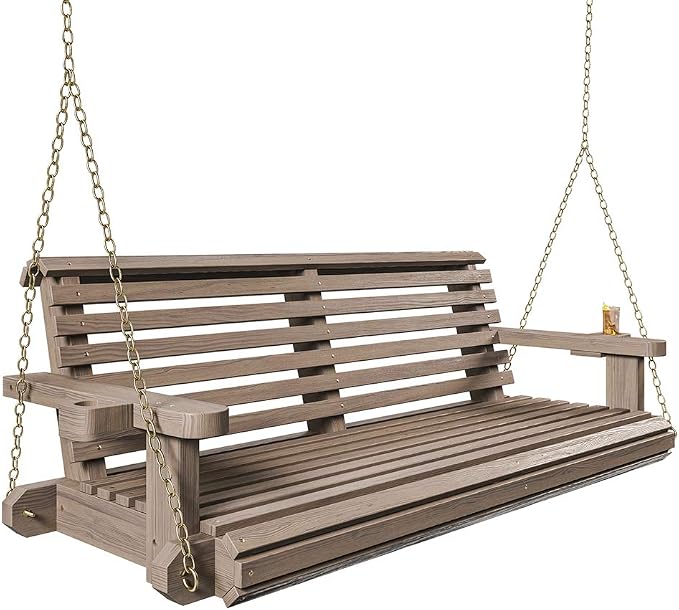 Porchgate Amish Heavy Duty 800 Lb Roll Comfort Treated Porch Swing W/Chains by Porchgate