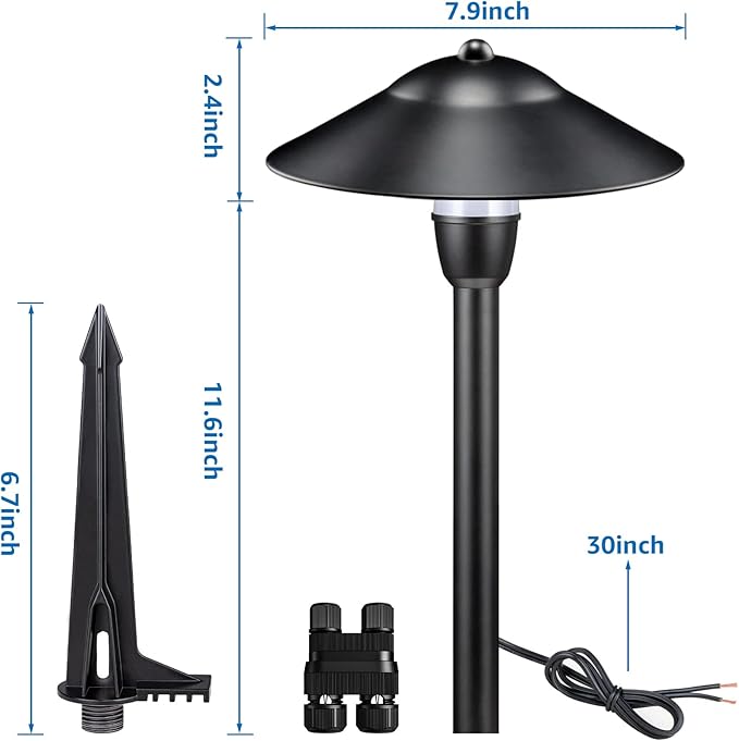 SUNVIE Low Voltage Pathway Lights LED Landscape Lights Low Voltage 3W 12-24V - Image 6