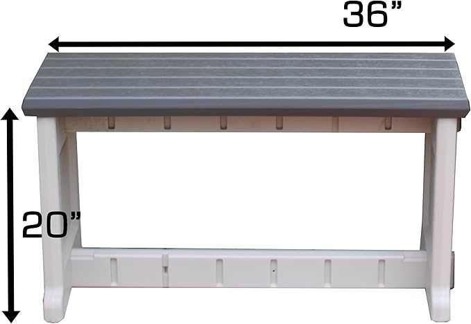 Bench, Deep Grey Top with Warm Grey Sides, 2 Pack - Image 3