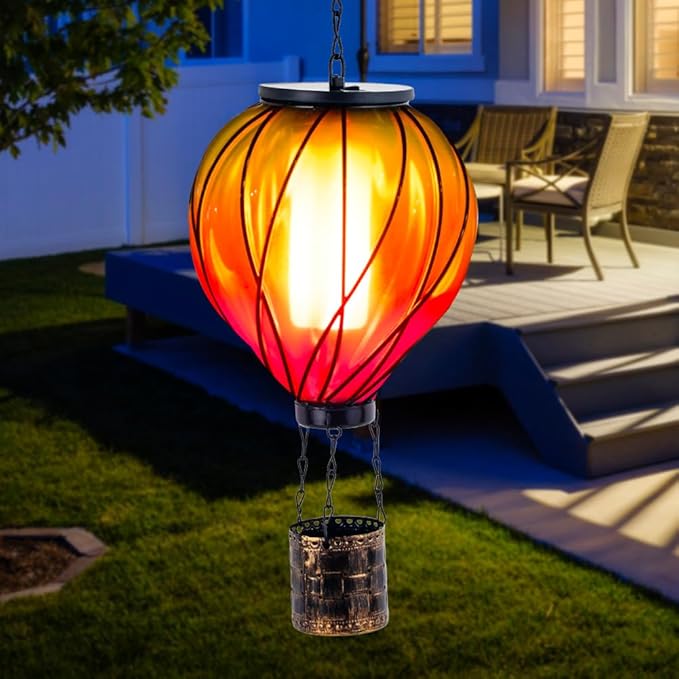 2PCS Colorful Solar Hot Air Balloon Lanterns - Image 7