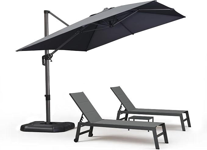 PURPLE LEAF Outdoor Patio Chaise Lounge Chair Set of 2 Chair - Image 2