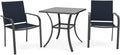 3-Piece Outdoor Dining Set, Small Metal Bistro Table by Anmutig