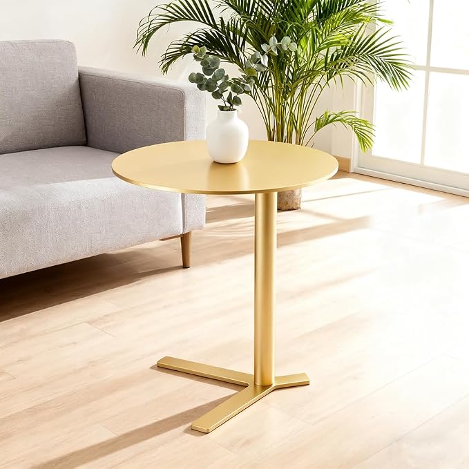 C Shaped Side Table End Coffee Tables, Unique Aesthetics Minimalist Accent - Image 5