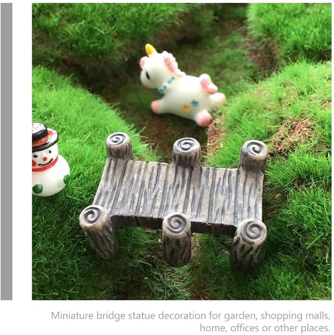 Miniature Bridge Model Decor 10Pcs Wooden Retro Garden Ornaments - Image 3