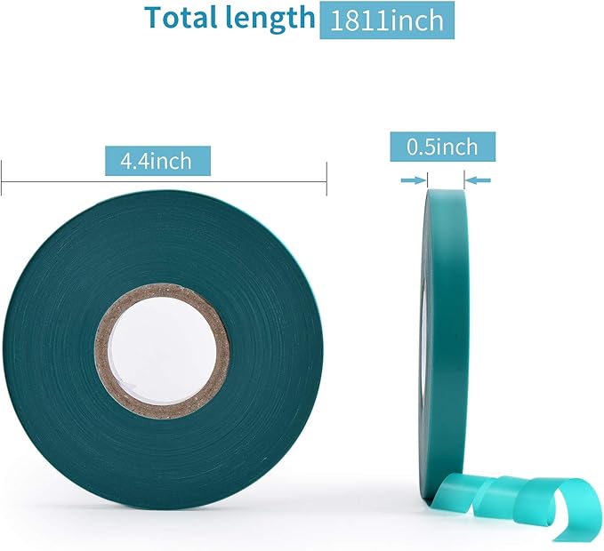 2 Pcs 150 Feet x 1/2" Wide Stretch Tie Tape Green Plant Garden Tie, Garden - Image 2