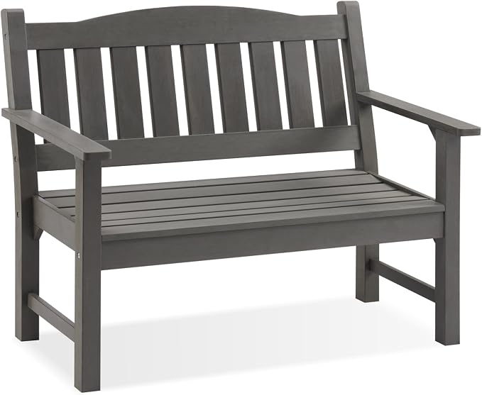 Psilvam 2-Person Outdoor Memorial Bench, All-Weather Poly Lumber Garden Bench by PsilvamGardenFurniture