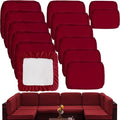Sqodok Outdoor Cushion Covers 14Pcs Patio Cushion Slipcovers, Replacement by Sqodok