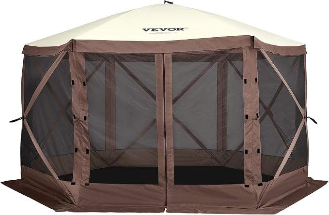 VEVOR Pop Up Gazebo Screen Tent 6 Sided Canopy Sun Shelter - Image 8