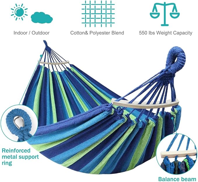MOSFiATA Hammocks Portable Camping Hammock Upgraded 550lb Comfortable Fabric - Image 2