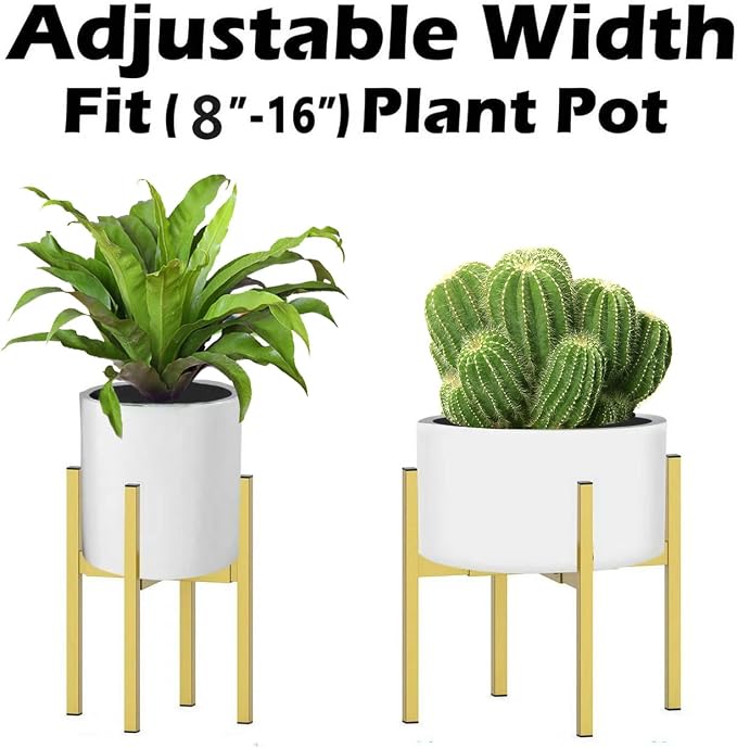 Metal Plant Stand, Adjustable Size Fits 10 12 13 14 15 16 Inches Large Planter - Image 3