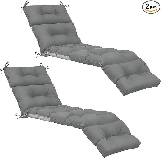 Kigley 2 Pcs Chaise Lounge Cushions 75 x 22 x 5 Inches Soft Lounge Chair by Kigley