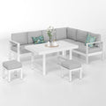 Solaste Aluminum Patio Furniture Set, Metal Patio Sectional Sofa by Solaste
