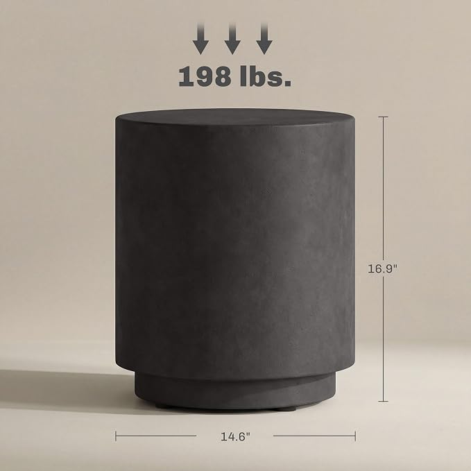 HOMCOM Round Side Table, Lightweight Accent Table - Image 3
