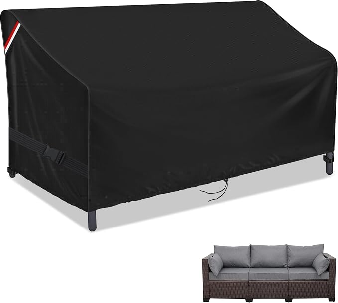 Outdoor Sofa Cover, 80 Inch Waterproof 3-Seater Bench Covers by Yourpatiocoverexpert