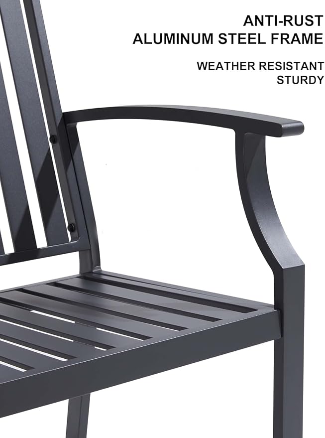52" Outdoor Bench Garden Bench, Weatherproof Anti-Rust Heavy-Duty Outside - Image 5