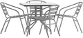 Flash Furniture TLH-0732SQ-017CSV4-GG Lila 31.5'' Square Glass Table by FlashFurniture
