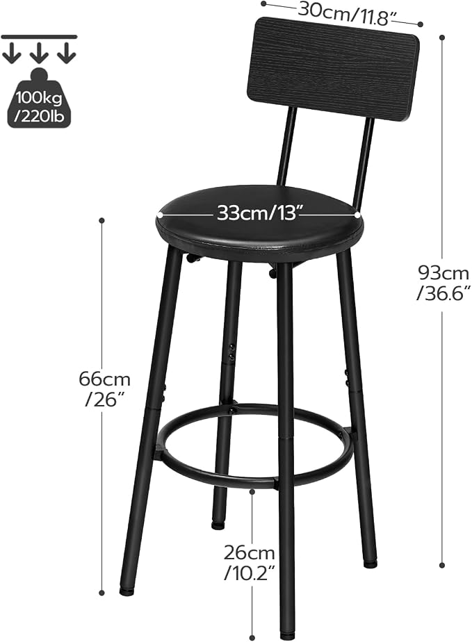 HOOBRO Bar Stools, Bar Chairs - Image 3