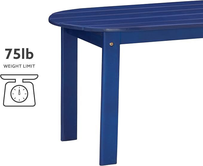 Linon Jayde Outdoor Blue Adirondack Coffee Table - Image 6