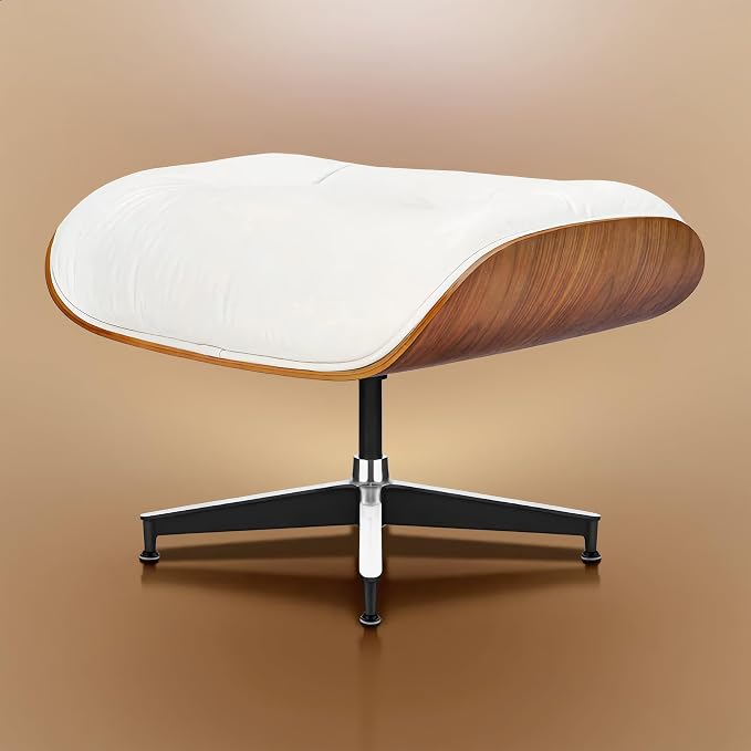 Top Grain Leather, Mid Century Chaise Lounge Chair and Ottoman, Modern Chair - Image 9
