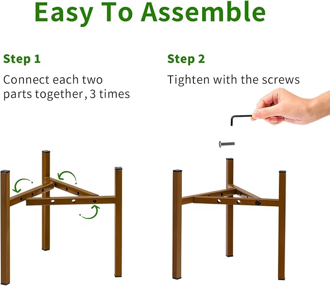 Airpark Plant Stand Indoor Adjustable, Metal Modern Plant Stand, Heavy Duty - Image 7