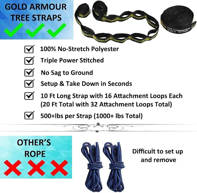 Gold Armour Camping Hammock - Image 3
