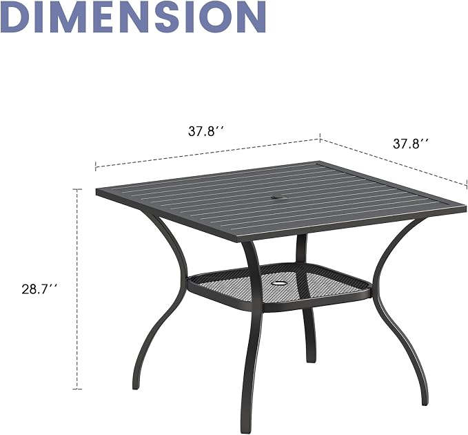 VICLLAX Outdoor Patio Dining Table - Image 3