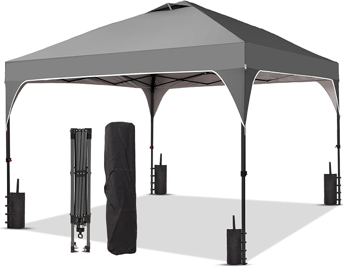 8x8 FT Canopy Tent, 1-Button Push Pop Up Canopy by Oneofics