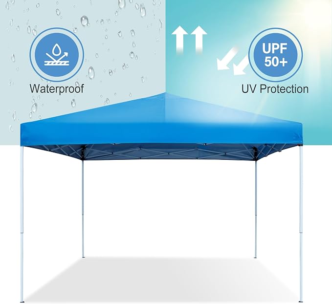ZENY 10x10 Pop Up Canopy Tent Easy Set-up Outdoor Patio Canopy Adjustable - Image 3