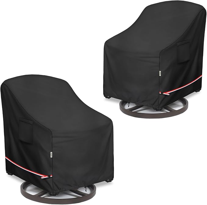 Patio Chair Covers for Outdoor Furniture Waterproof 2 Pack, Heavy Duty by Hadisi