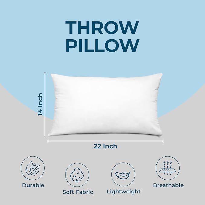 Utopia Bedding Throw Pillows – 14 x 22 Inches Down Alternative Pillows - Image 4