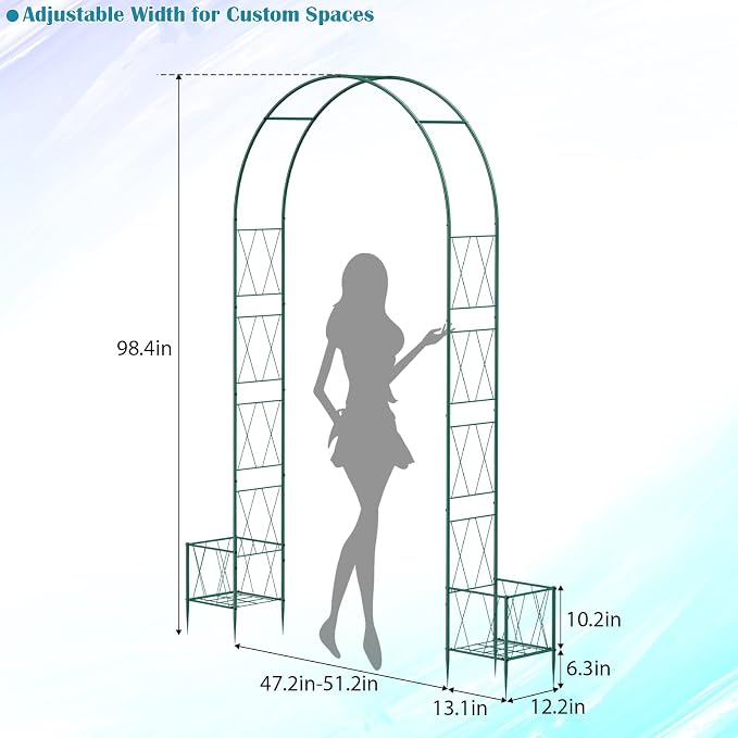 Thickened Tube Garden Arch Trellis - Image 5