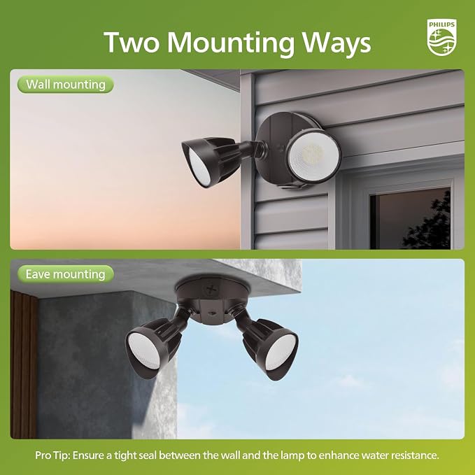 Philips 44W 3500LM ‌LED Security Flood Light‌ ‌Outdoor‌，Switch Controlled - Image 5
