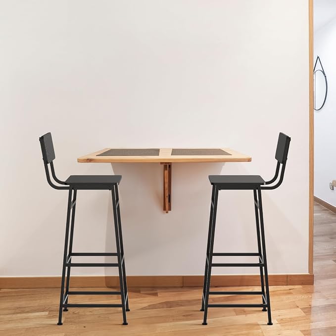 LIANTRAL Set of 2 Bar Stools, Counter Height Bar Stools - Image 6